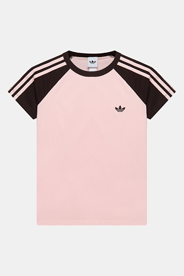 Açık Pembe Bisiklet Yaka Kadın T-Shirt