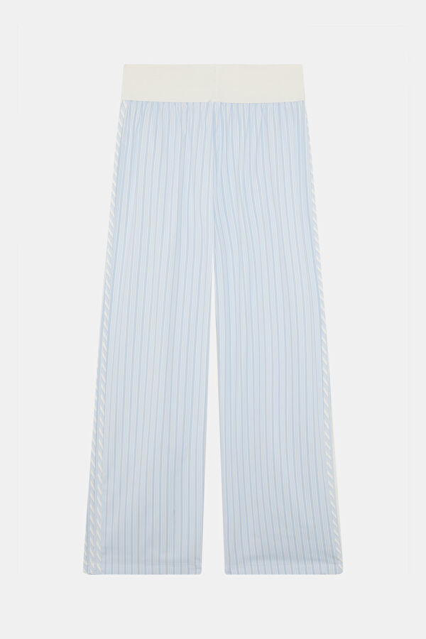 Light Blue Wide Leg Women's Sport Pants 2