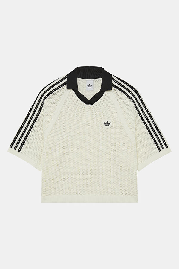 Beyaz Polo Yaka Kadın T-Shirt