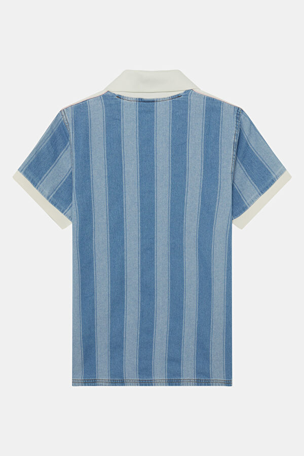 Mavi Polo Yaka Kadın T-Shirt 2