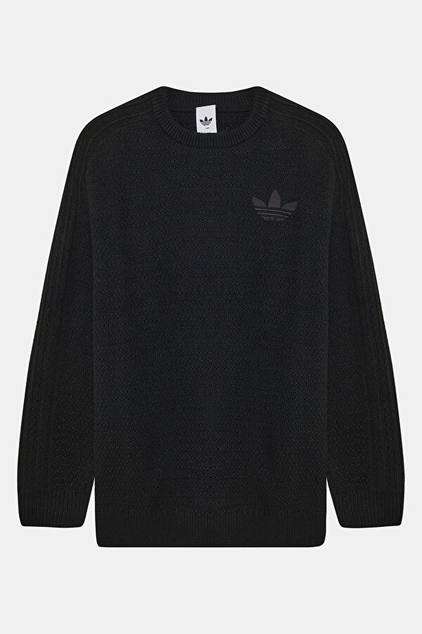 Black Knitted Wool Women's Sweater
