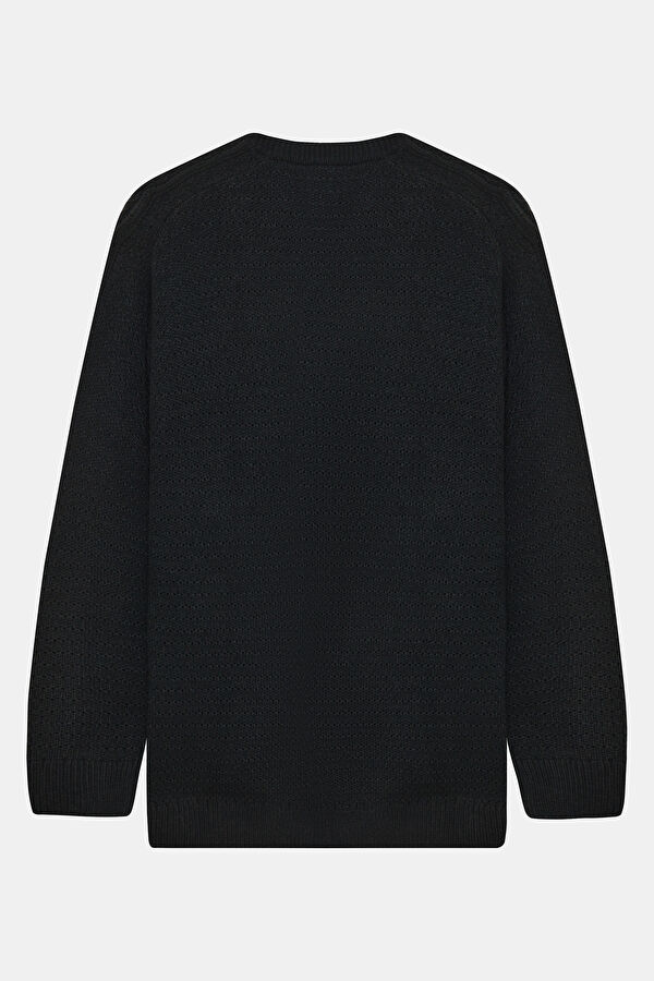 Black Knitted Wool Women's Sweater 2