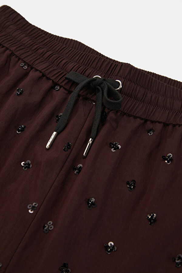 Bordo Regular Kadın Pantolon 6