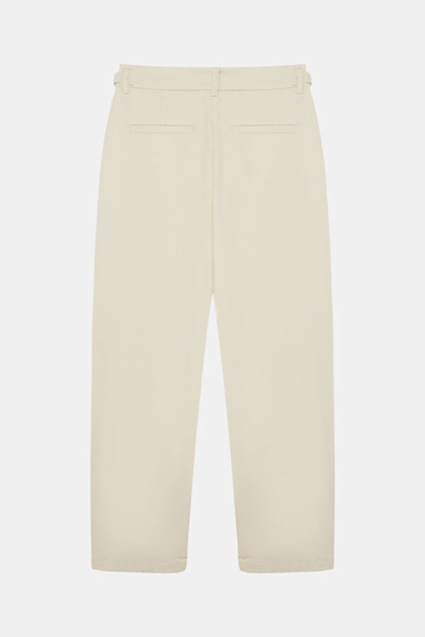 Cream Straight Women's Pants 5