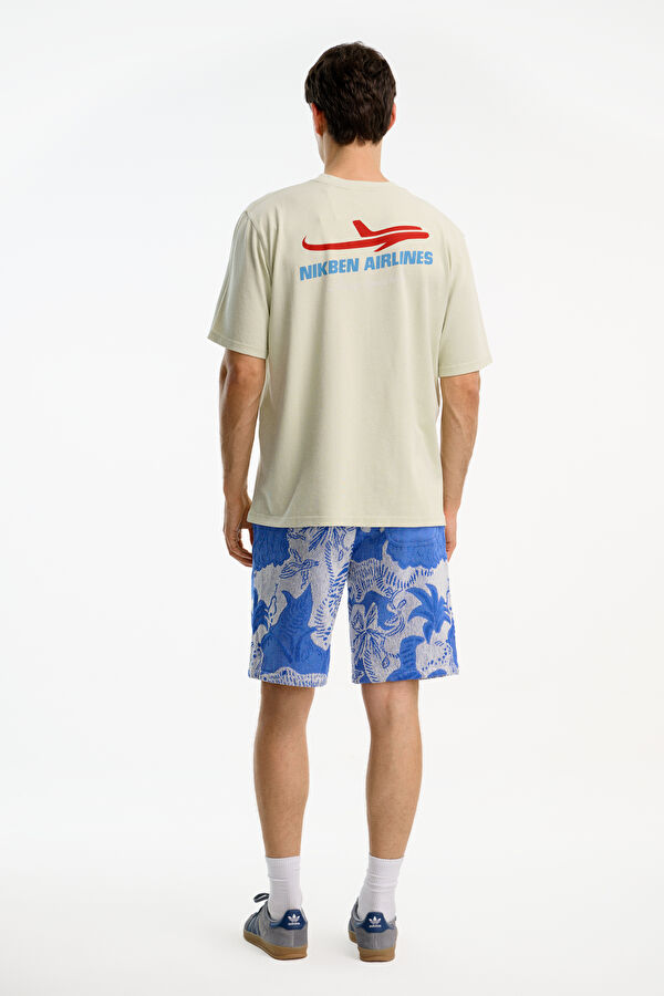 Blue Patterned Men's Shorts 2