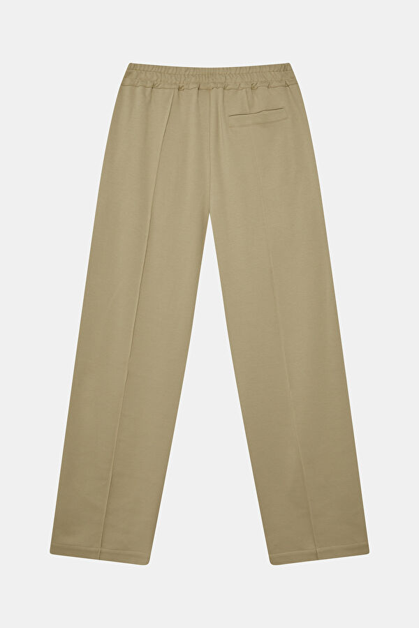 Relax Fit Beige Wide Leg Men's Trousers 2