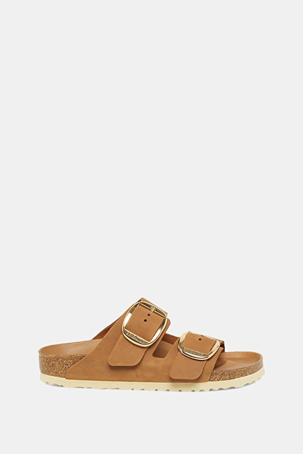 Arizona Big Buckle Leoi Brown Women's Slippers