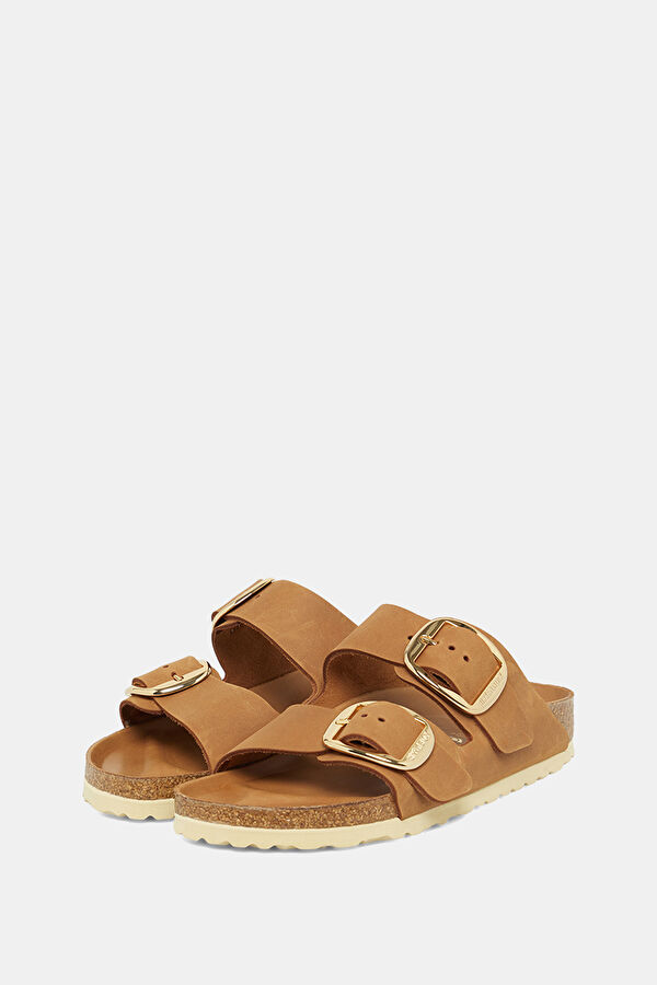 Arizona Big Buckle Leoi Brown Women's Slippers 2