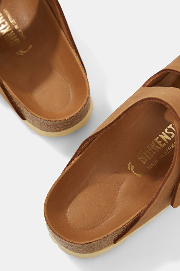 Arizona Big Buckle Leoi Brown Women's Slippers 5