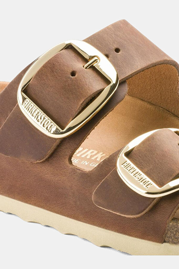 Arizona Big Buckle Leoi Brown Women's Slippers 6