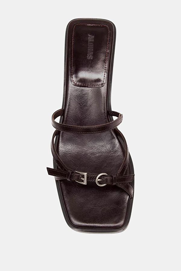 Liko Rift Leather Dark Brown Women's Sandals 3