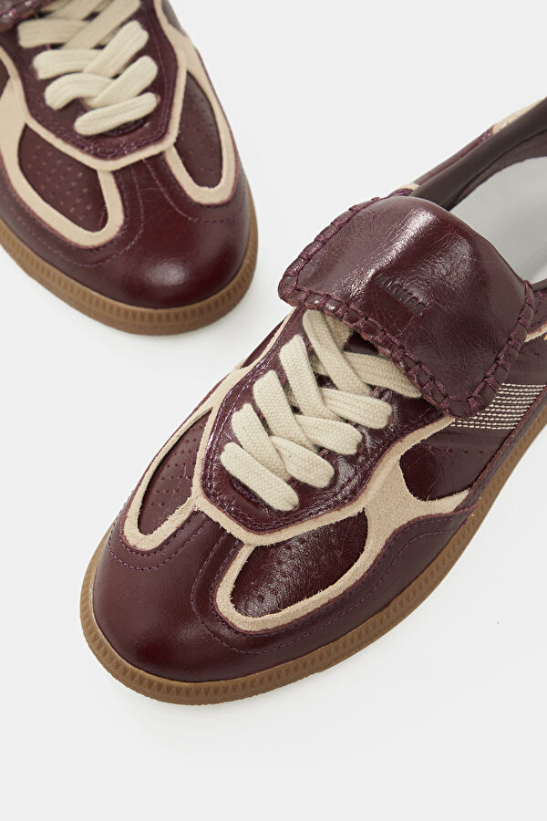 Tb.490 Club Onix Deep Bordo Leather Kadın Spor Ayakkabı 4