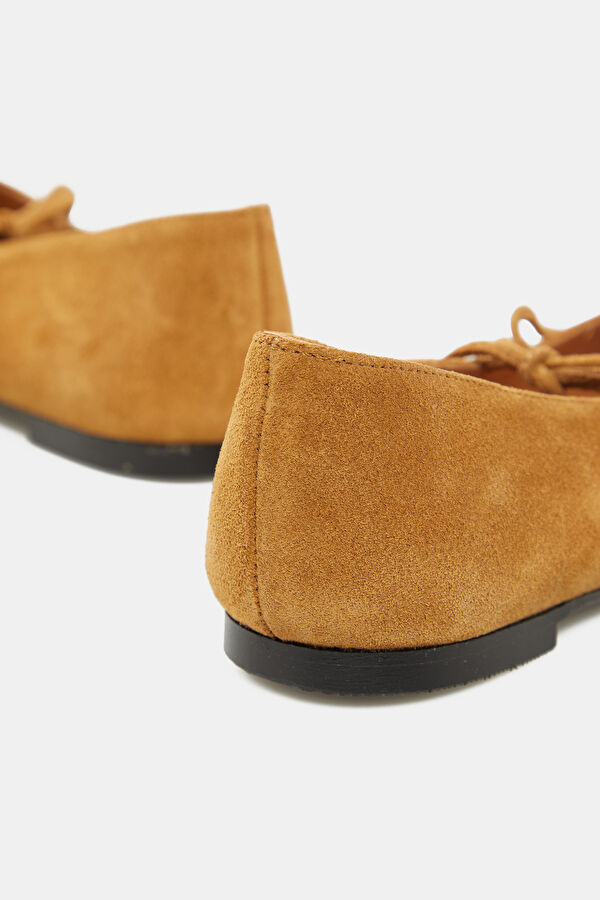 Sway Suede Leather Taba Kadın Babet 5