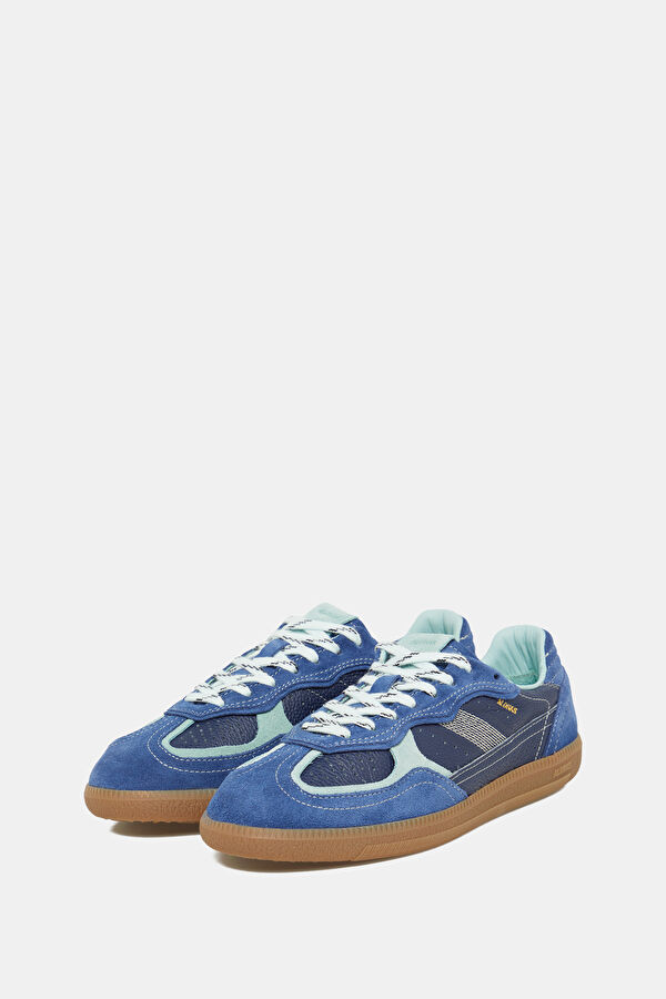 Tb.490 Rife Grain Leather Dark Blue Women's Sneakers 2