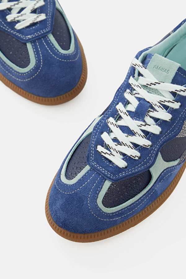 Tb.490 Rife Grain Leather Dark Blue Women's Sneakers 4