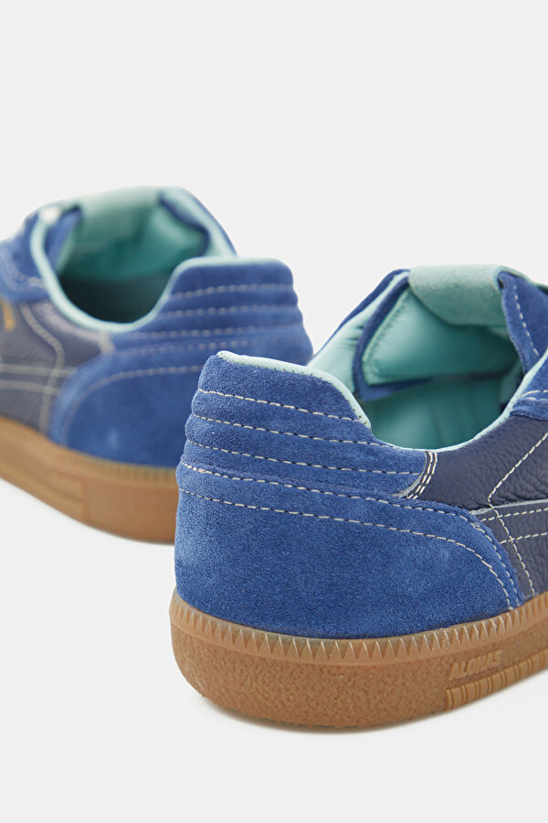 Tb.490 Rife Grain Leather Dark Blue Women's Sneakers 5
