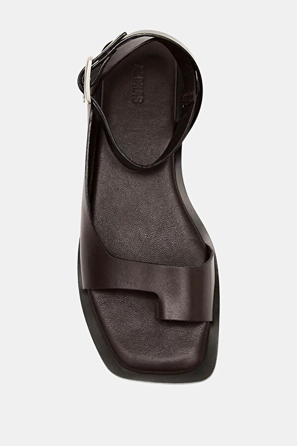 Tebas Leather Kahve Kadın Sandalet 3