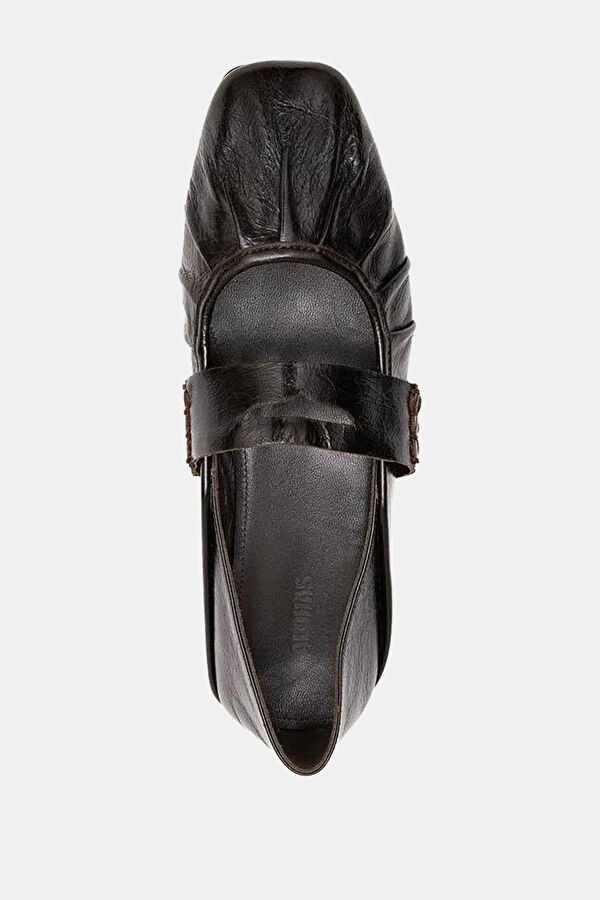 Bargo Leather Kahve Kadın Babet 2