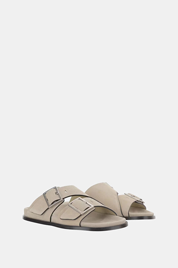 Alba Suede Leather Beige Women's Sandals 2