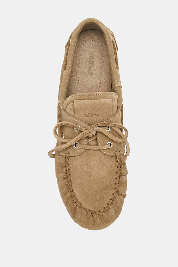 Rowan Suede Leather Koyu Bej Kadın Ayakkabı 3