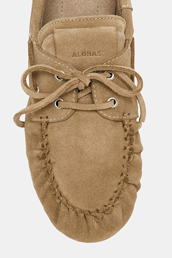 Rowan Suede Leather Koyu Bej Kadın Ayakkabı 4