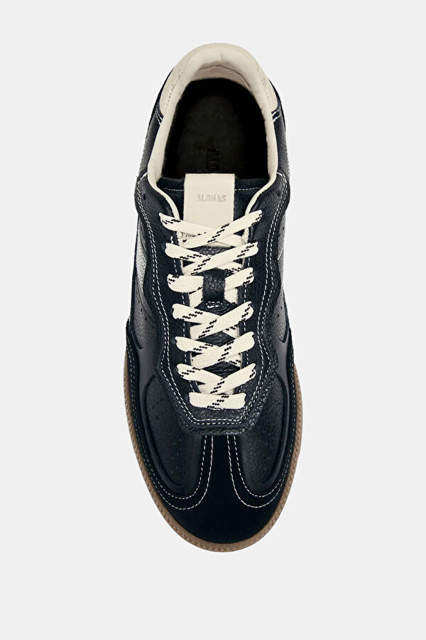 Tb.490 Rife Grain Leather Black Women's Sneakers 3