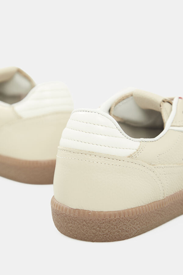 Tb.490 Rife Grain Leather Cream Women's Sneakers 5