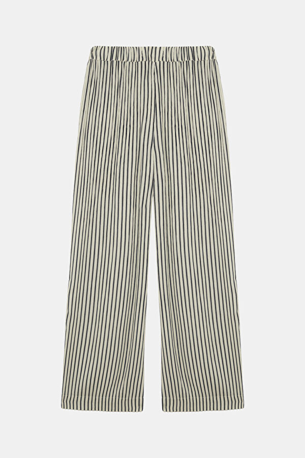Cream Straight Viscose Women's Pants 2