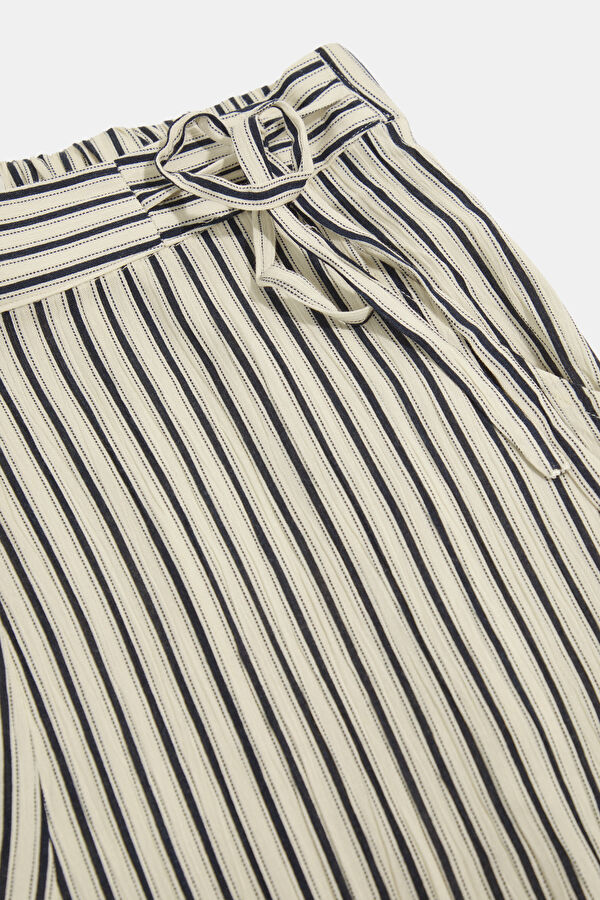 Cream Straight Viscose Women's Pants 3