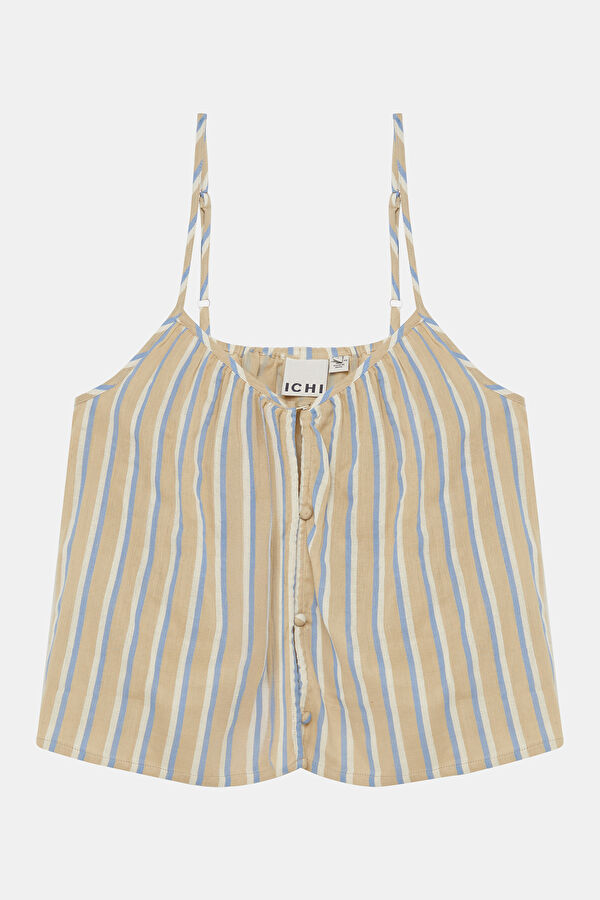 Mink Striped Strappy Women's Blouse