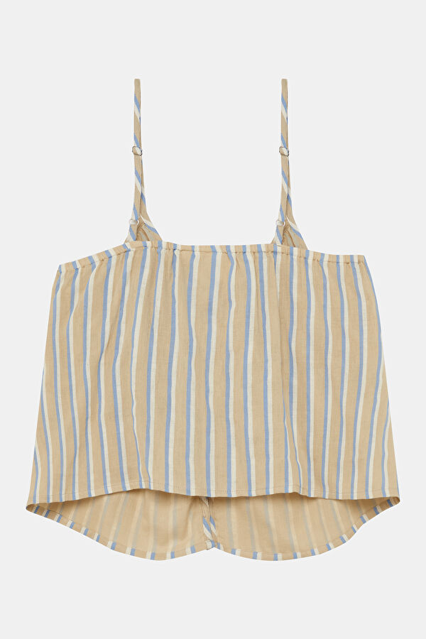 Mink Striped Strappy Women's Blouse 2