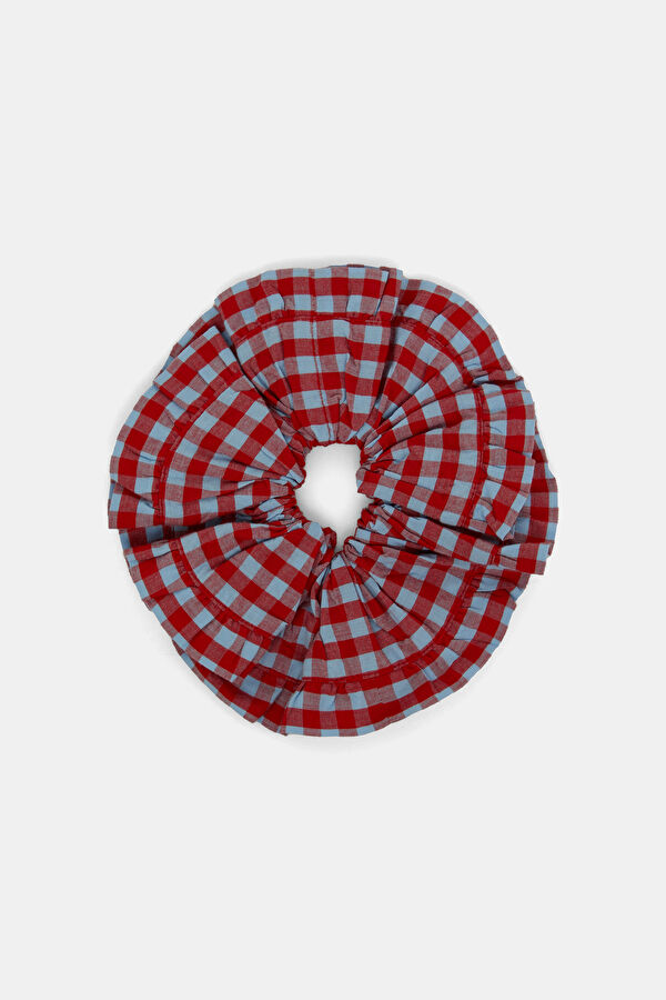 Red Plaid Hair Clip 2