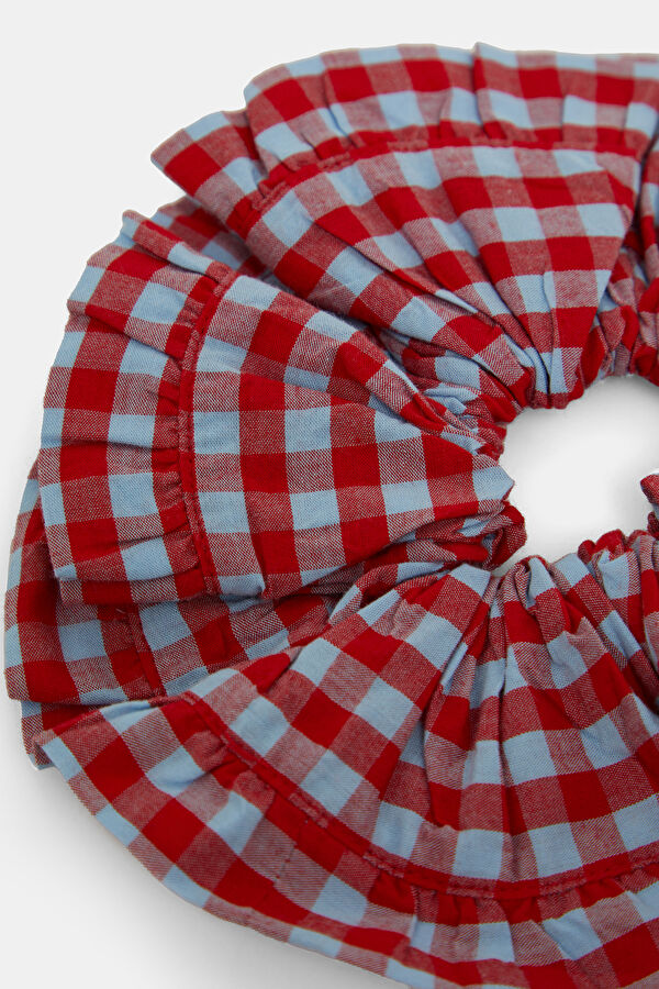 Red Plaid Hair Clip 3