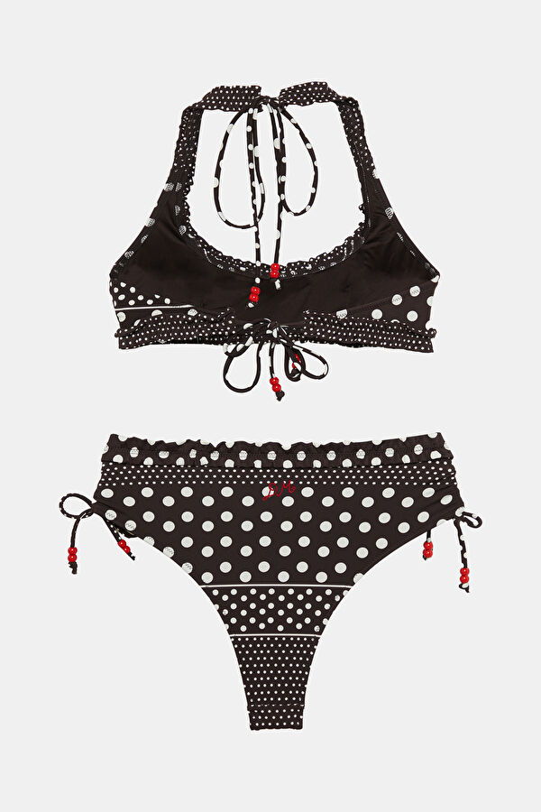 Black Patterned Women's Bikini 2