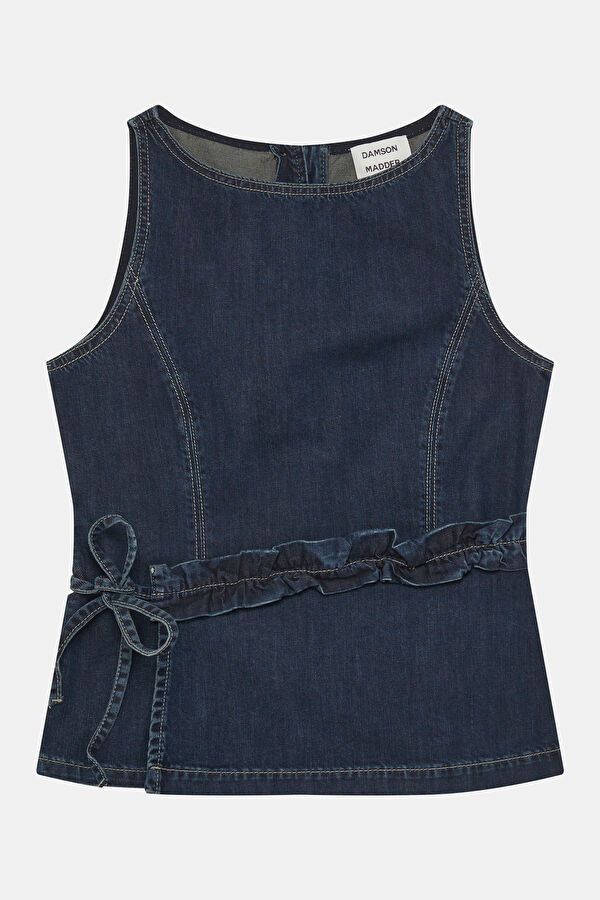 Navy Sleeveless Women's Blouse