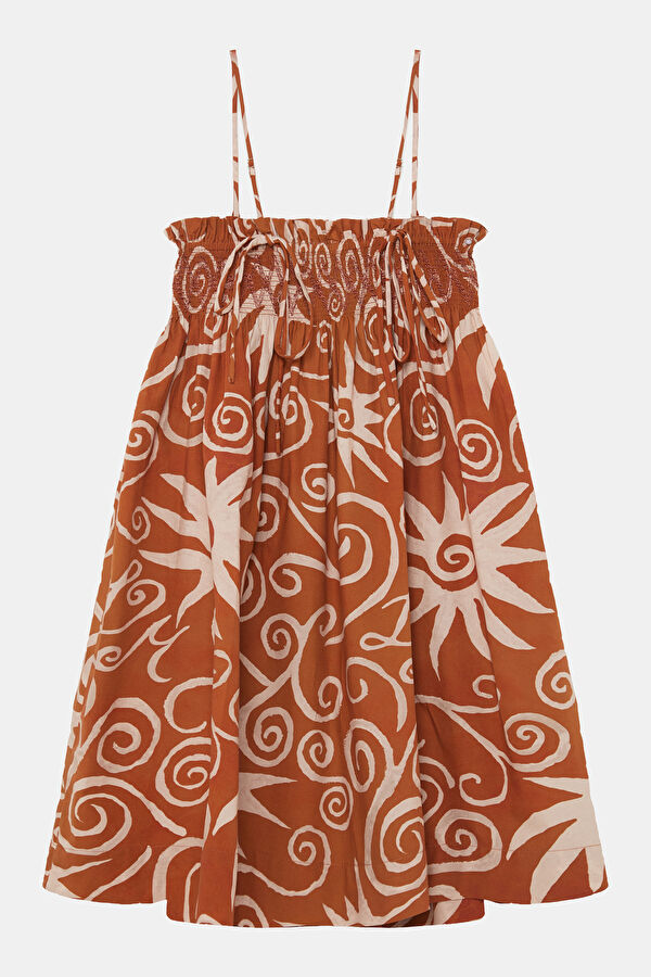 Tile Patterned Mini Women's Dress 2