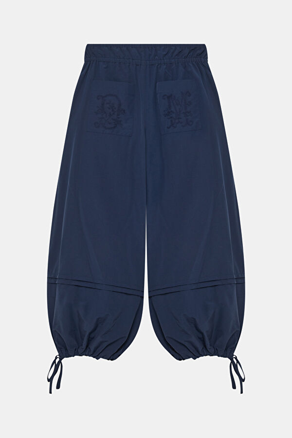 Navy Wide Leg Women's Trousers 2