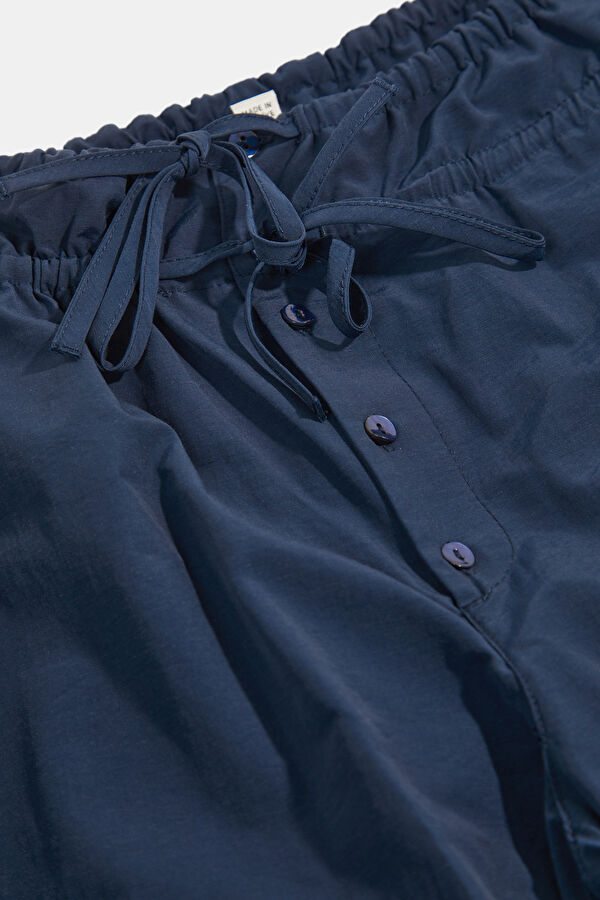 Navy Wide Leg Women's Trousers 3