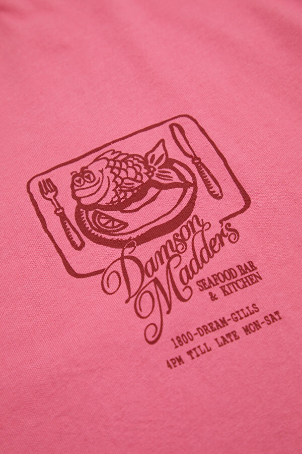 Pink Crew Neck Women's T-Shirt 4