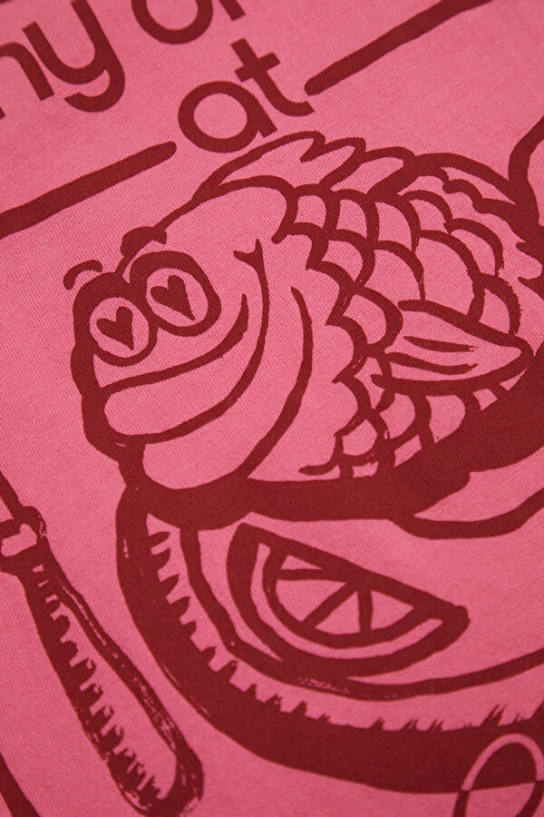 Pink Crew Neck Women's T-Shirt 5