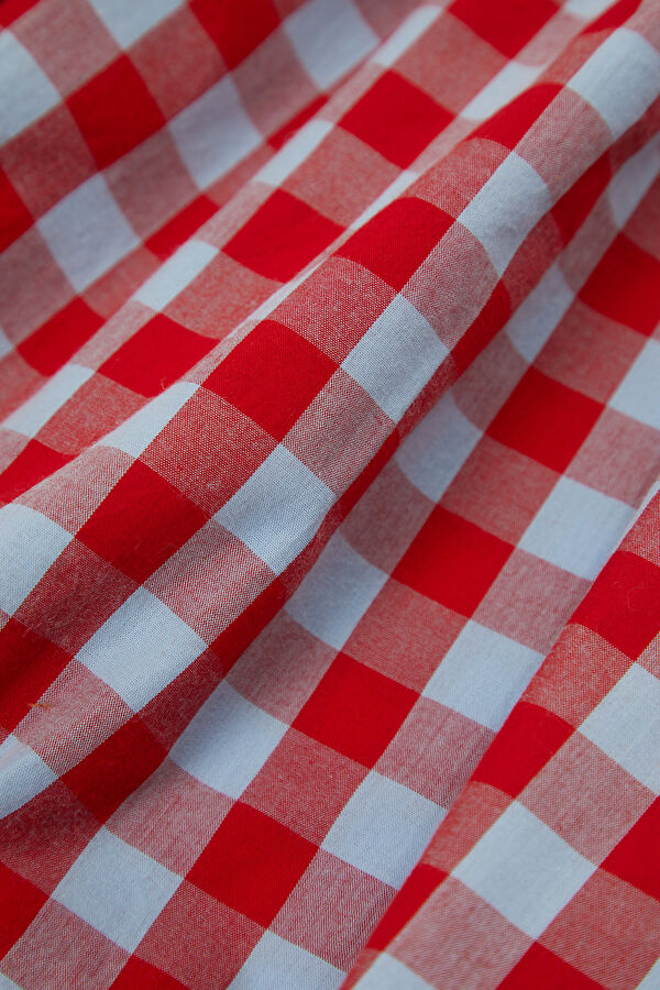 Red Plaid Mini Women's Dress 4