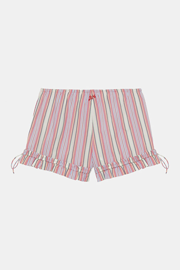 Pink Striped Women's Shorts 2
