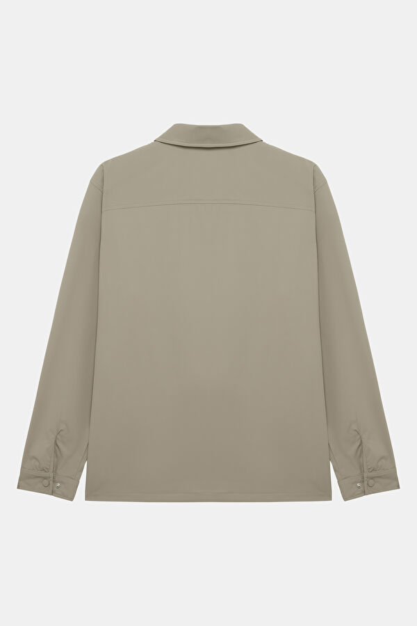 Beige Buttoned Men's Jacket 2