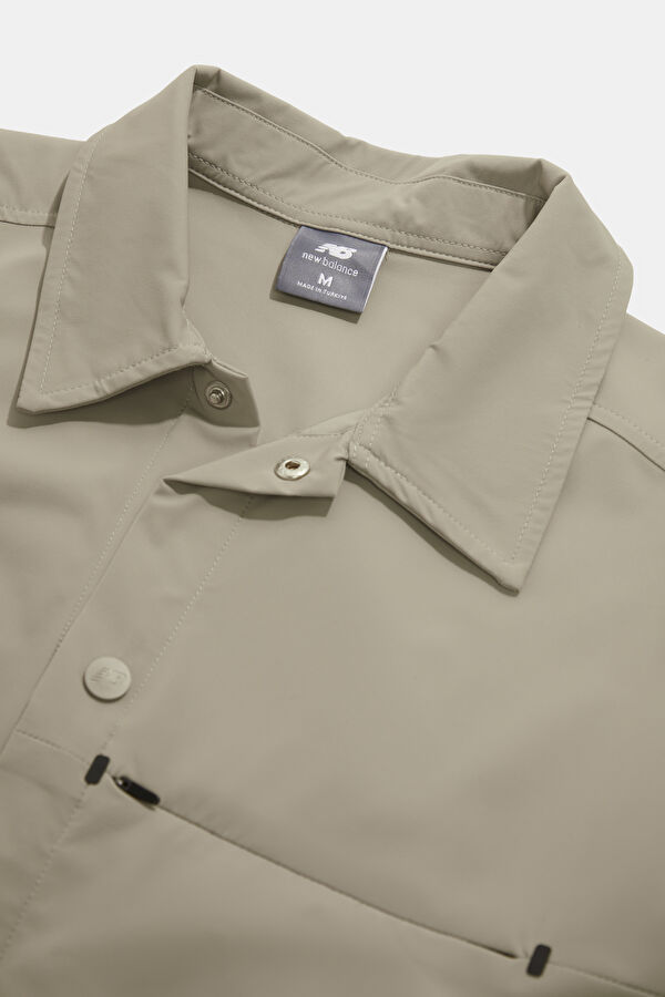Beige Buttoned Men's Jacket 3
