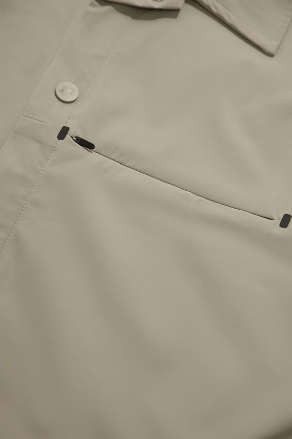 Beige Buttoned Men's Jacket 4