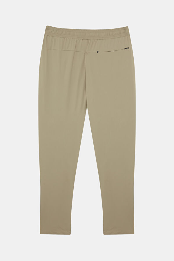 Relax Fit Beige Straight Leg Men's Pants 2