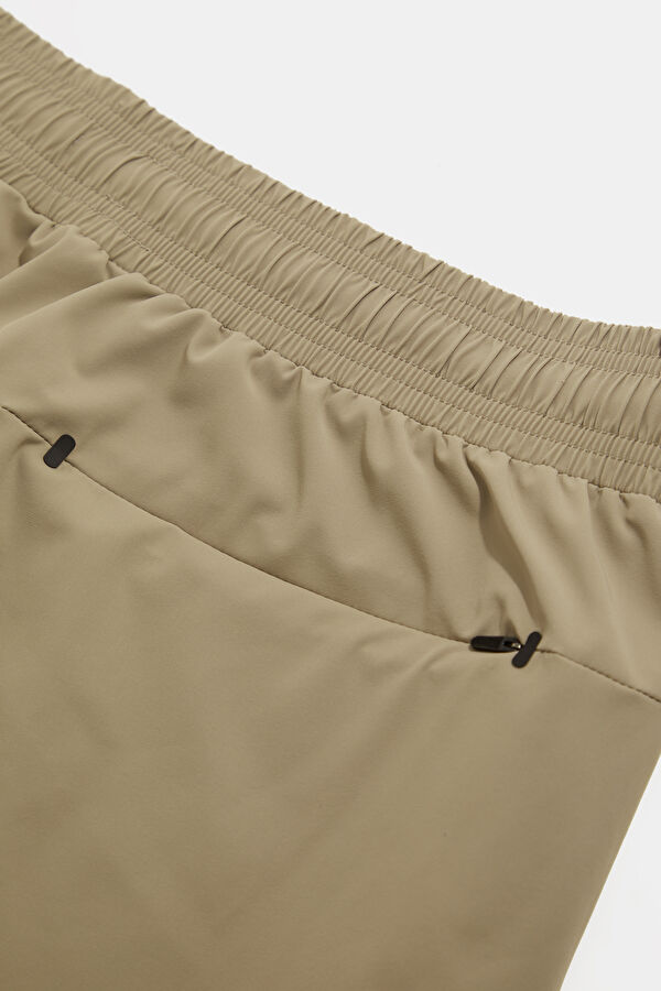 Relax Fit Beige Straight Leg Men's Pants 5