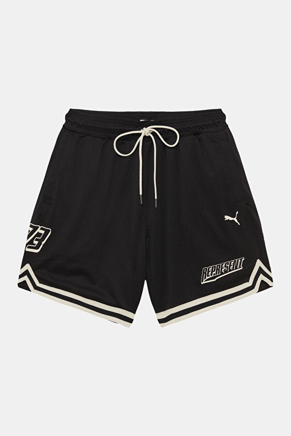Represent Short I Siyah Baskılı Erkek Şort