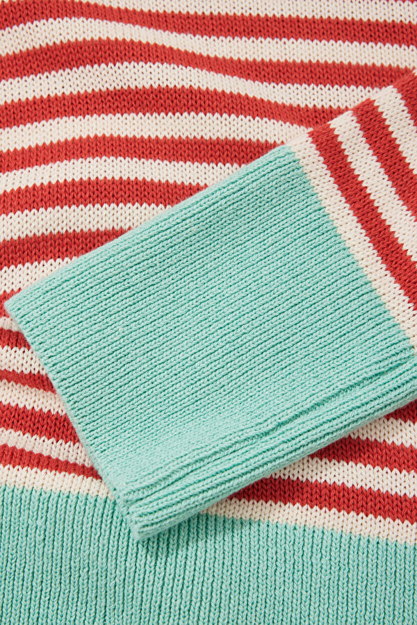 Red Striped Women's Sweater 4
