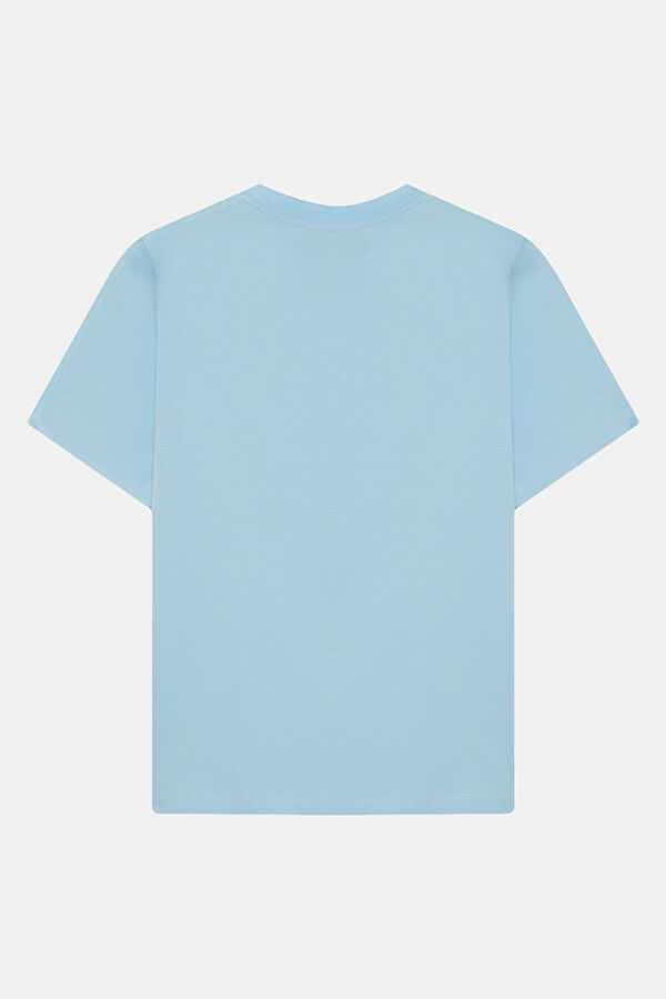 Light Blue Women's Crew Neck T-Shirt 2